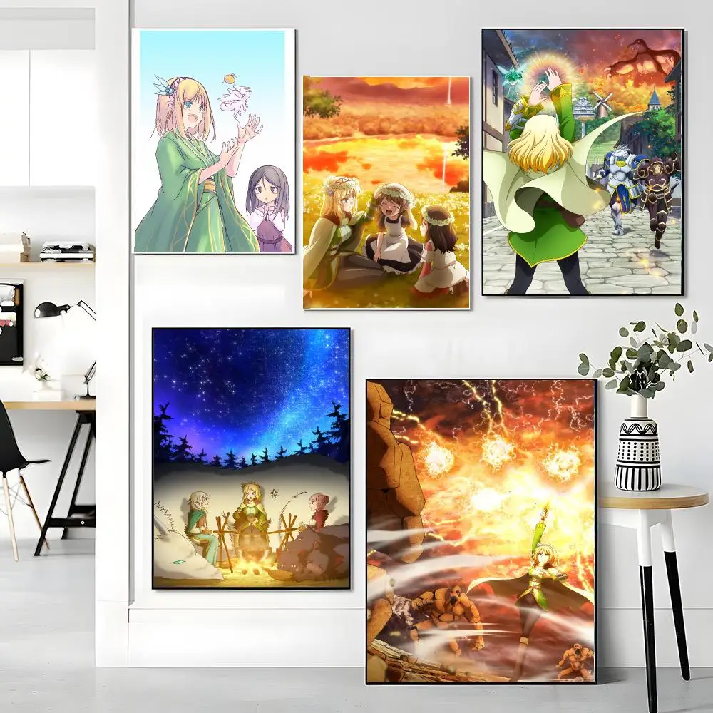 anime I-In The Land Of Leadale-E Painting Calligraphy Boho Botanical Decor for Living Room Elegant Home Style