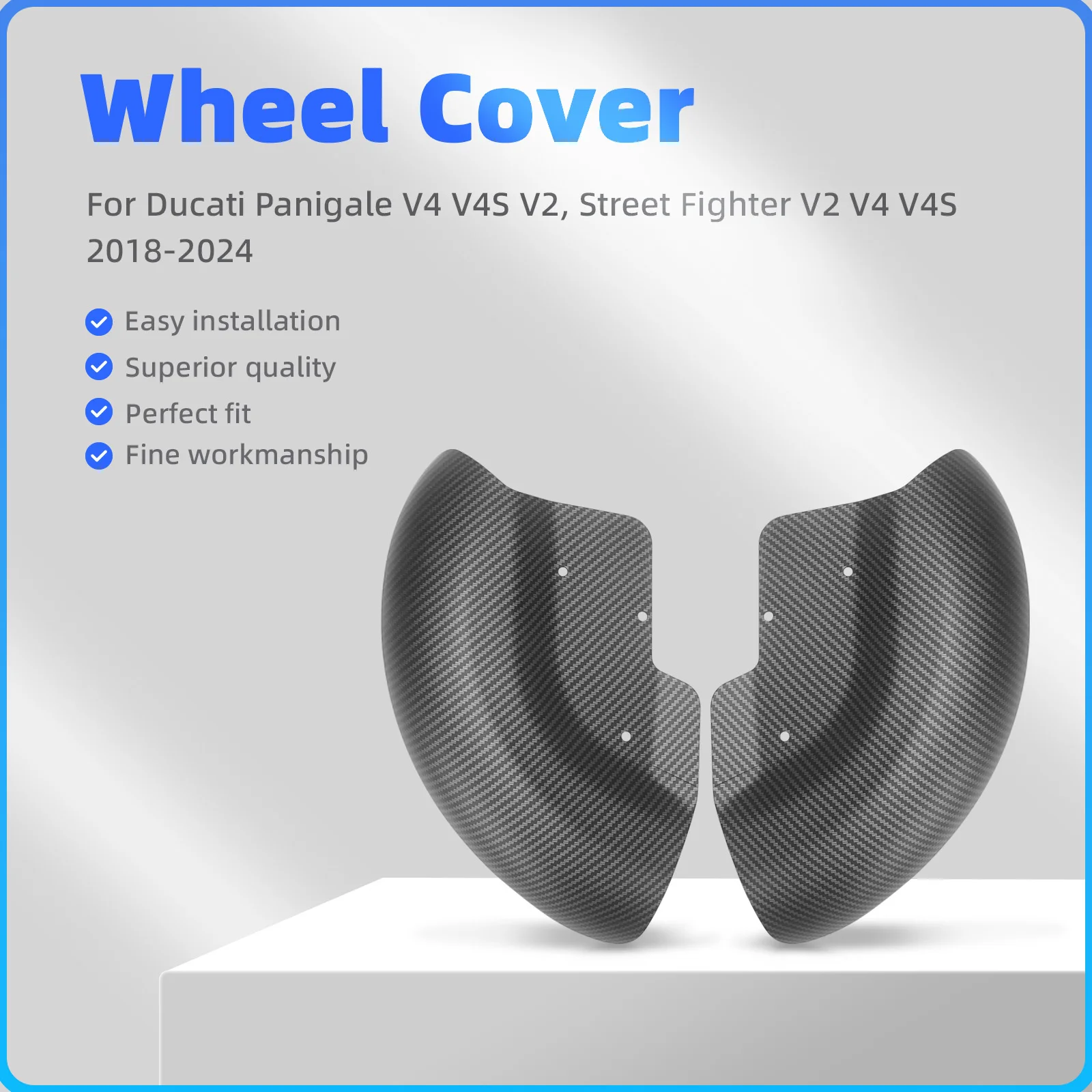 

For Ducati Panigale V4 2018-2024 Streetfighter Fighter V2 V4 V4S V4R Motorcycle hubcaps Tyre Side Protection Brake Discs cover