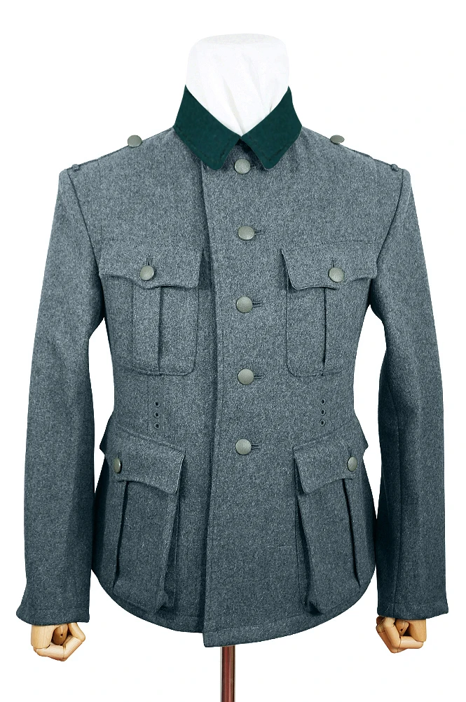 

GUWM-012 WWII German M39 Elite EM Italian Field Wool tunic Feldbluse blue green grey