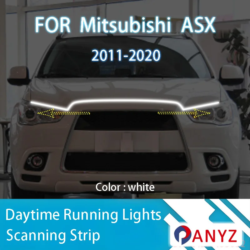 

ДЛЯ Mitsubishi ASX 2011-2019 Новое обновление светодиодных дневных ходовых огней сканирования запуска капота автомобиля DRL направляющая декоративная лампа окружающего света 12 В
