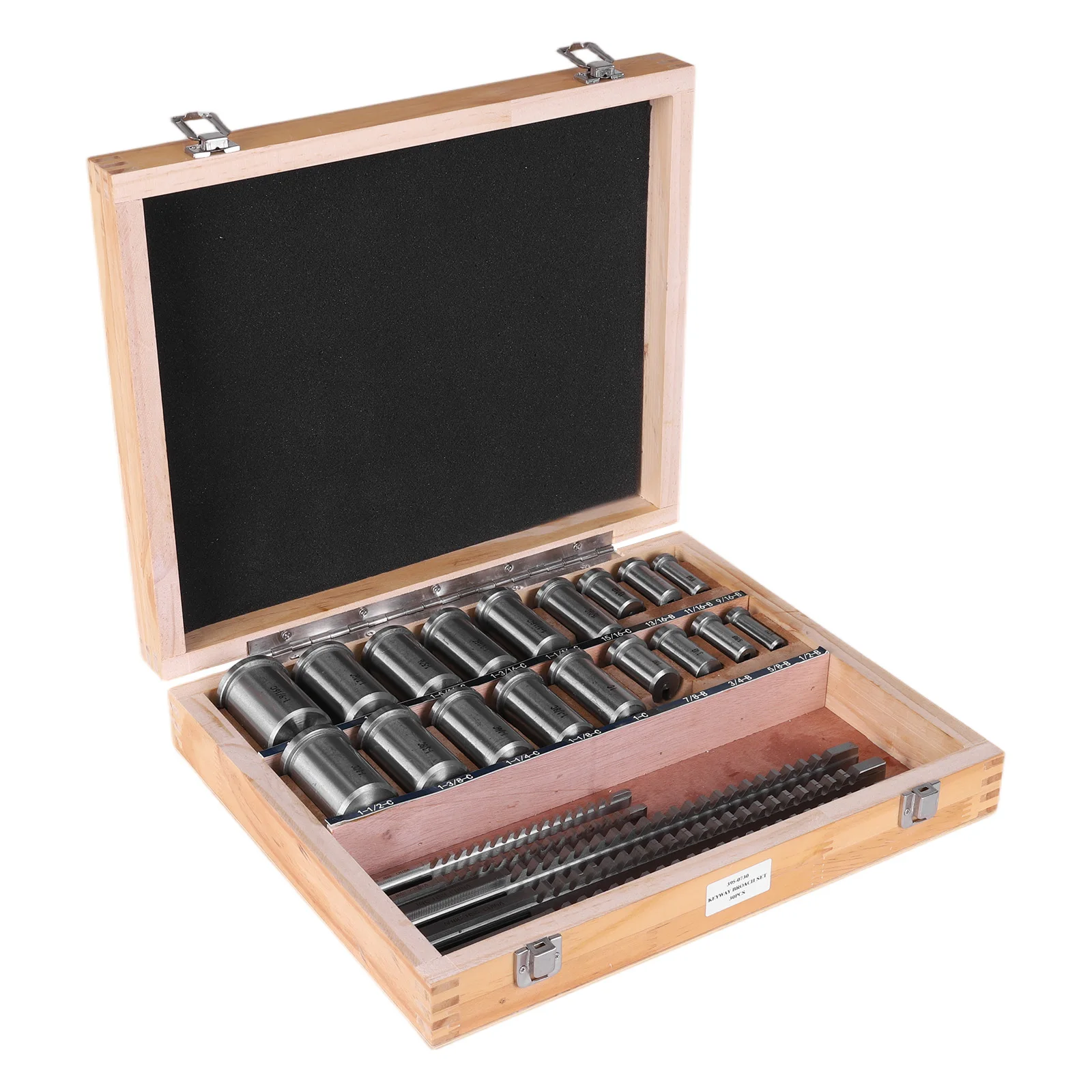 

Keyway Broach Kit Keyway Spline Broaching Set with 5 Broaches 18 Bushings and 7 Shims 30pcs for Metalworking and Manufacturing