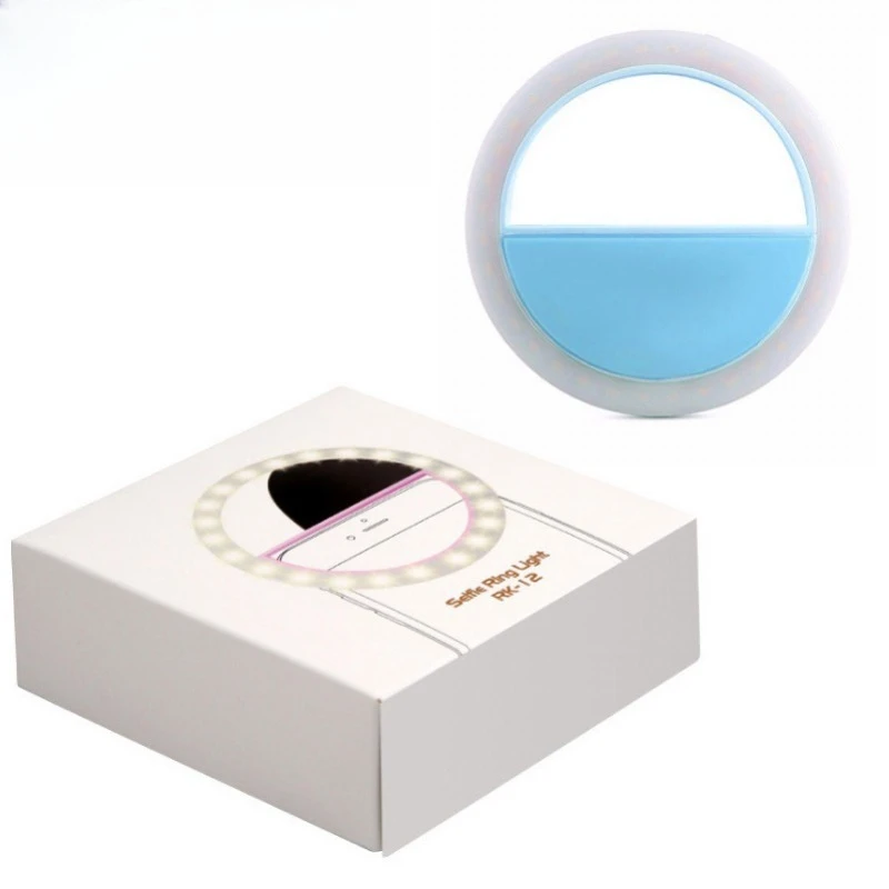 الهاتف المحمول حلقة الضوء التعميم القابلة لإعادة الشحن LED فلاش الجمال الخفيفة للتصوير الفوتوغرافي صورة شخصية ضوء ملحقات الهاتف المحمول