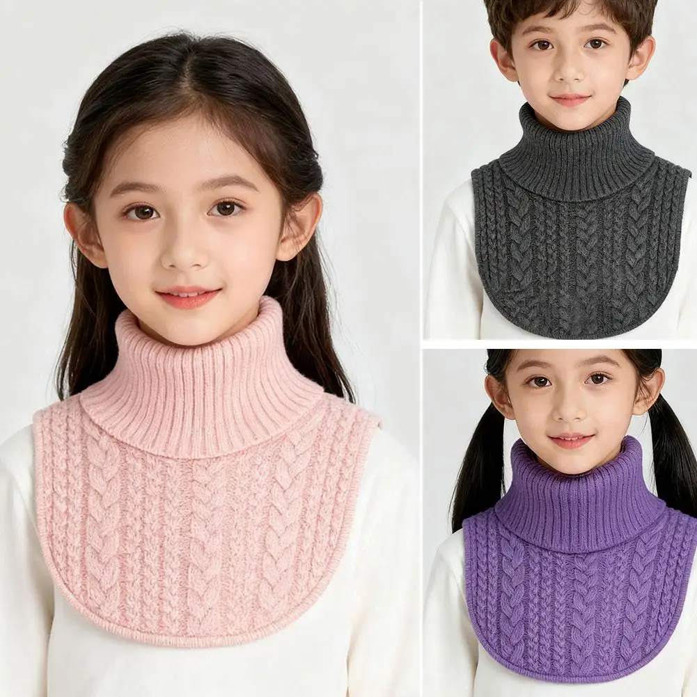 Children's fake collar Scarf Warm Turtleneck Neck Warmer Detachable Winter Windproof Fashion False Scarf High Neck Collar