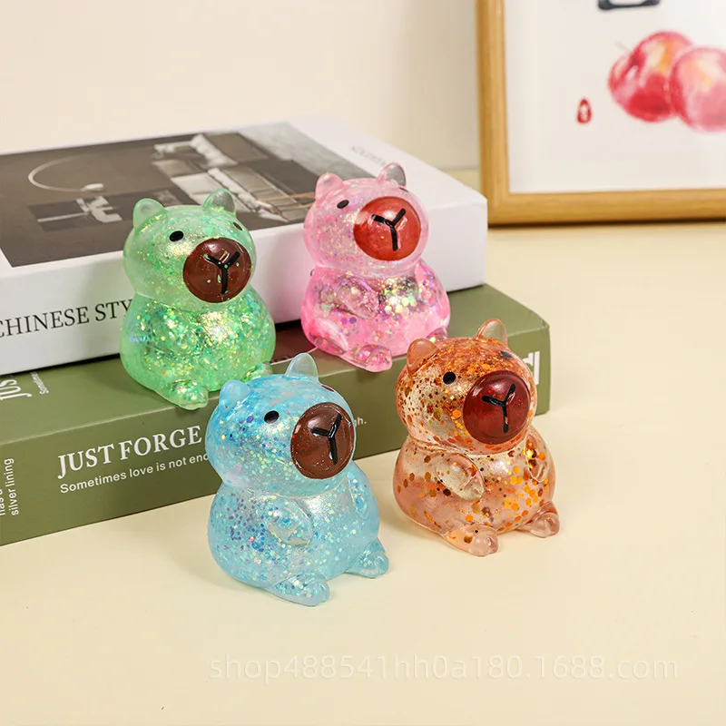 2026 new capybara flash decompression soft flash fudge Fidget low rebound decompression toy dough ball home decoration