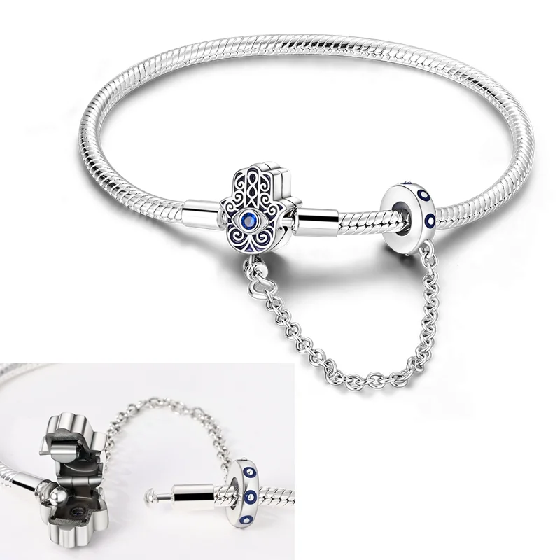 17-20 سنتيمتر فراشة أساور الحب القلب 925 فضة الأصلي سوار صالح Charms بها بنفسك Charms الخرز النساء المجوهرات هدية #3