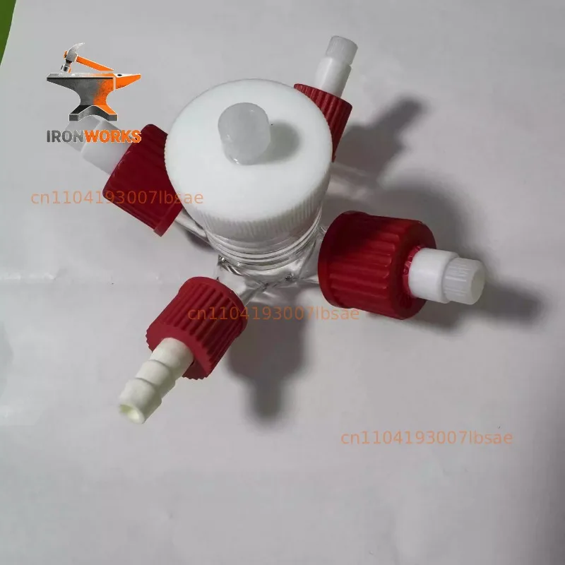 10ml micro sealed electrolytic cell, five port three electrode system, three 6.2mm electrode holes, one pore