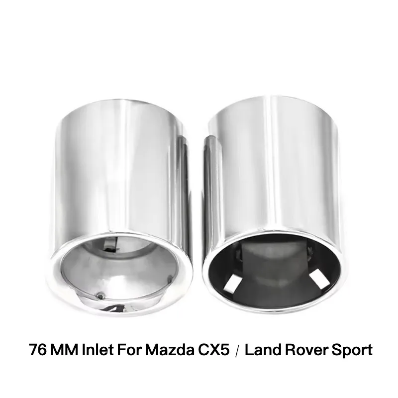 

2PC For Mazda CX-3 CX-4 CX-5 CX7 CX8 CX5 CX-30 CX-50 For Land Rover Sport Exhaust Muffler Tip Stainless Steel Muffler Nozzle
