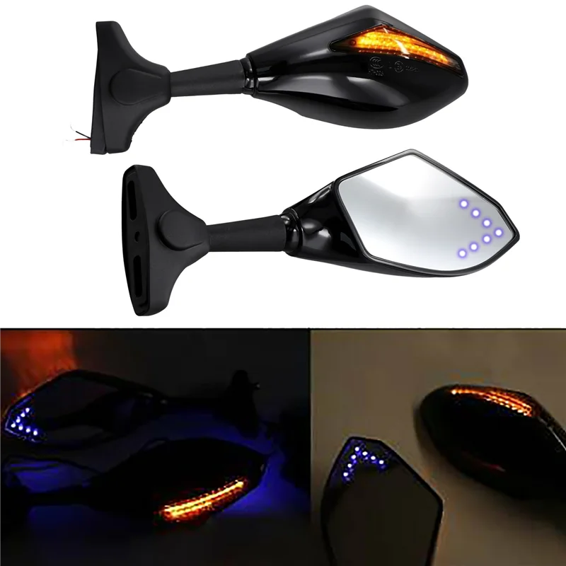 

A99F-Motorcycle LED Rearview Mirror With Light For YZF R1 R6 FZ1 FZ6 600R R3 R15 R25 YZF600 YZF1000