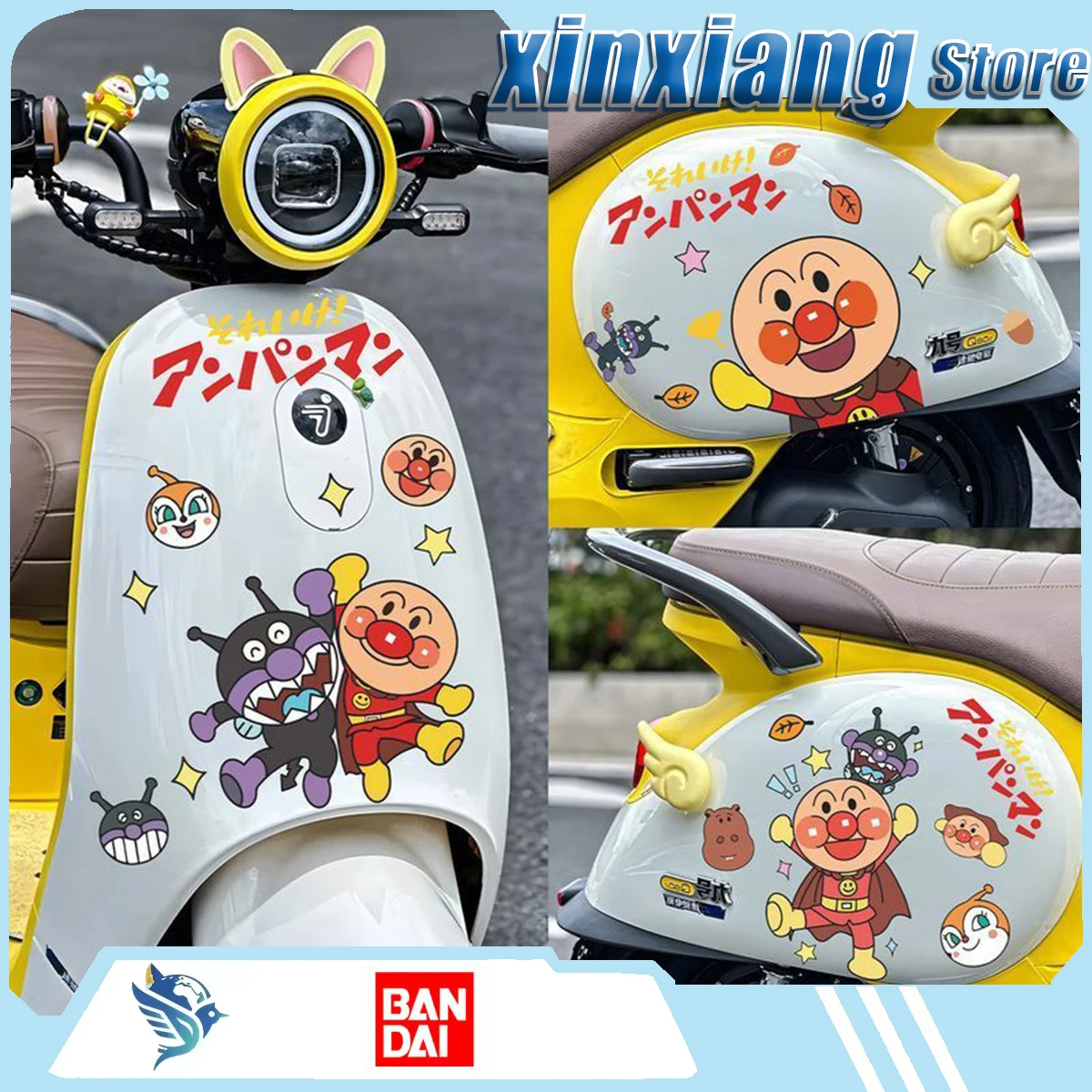 

Bandai Anpanman Tags Electric Vehicle Decorative Stickers Decorative Sticker Cartoon Waterproof Loveliness Souvenirs Surprises
