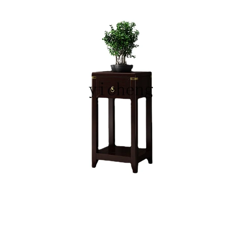 

YY Living Room High and Low Storage Rack Combination Floor-Standing Retro Balcony Bonsai Several Shelves