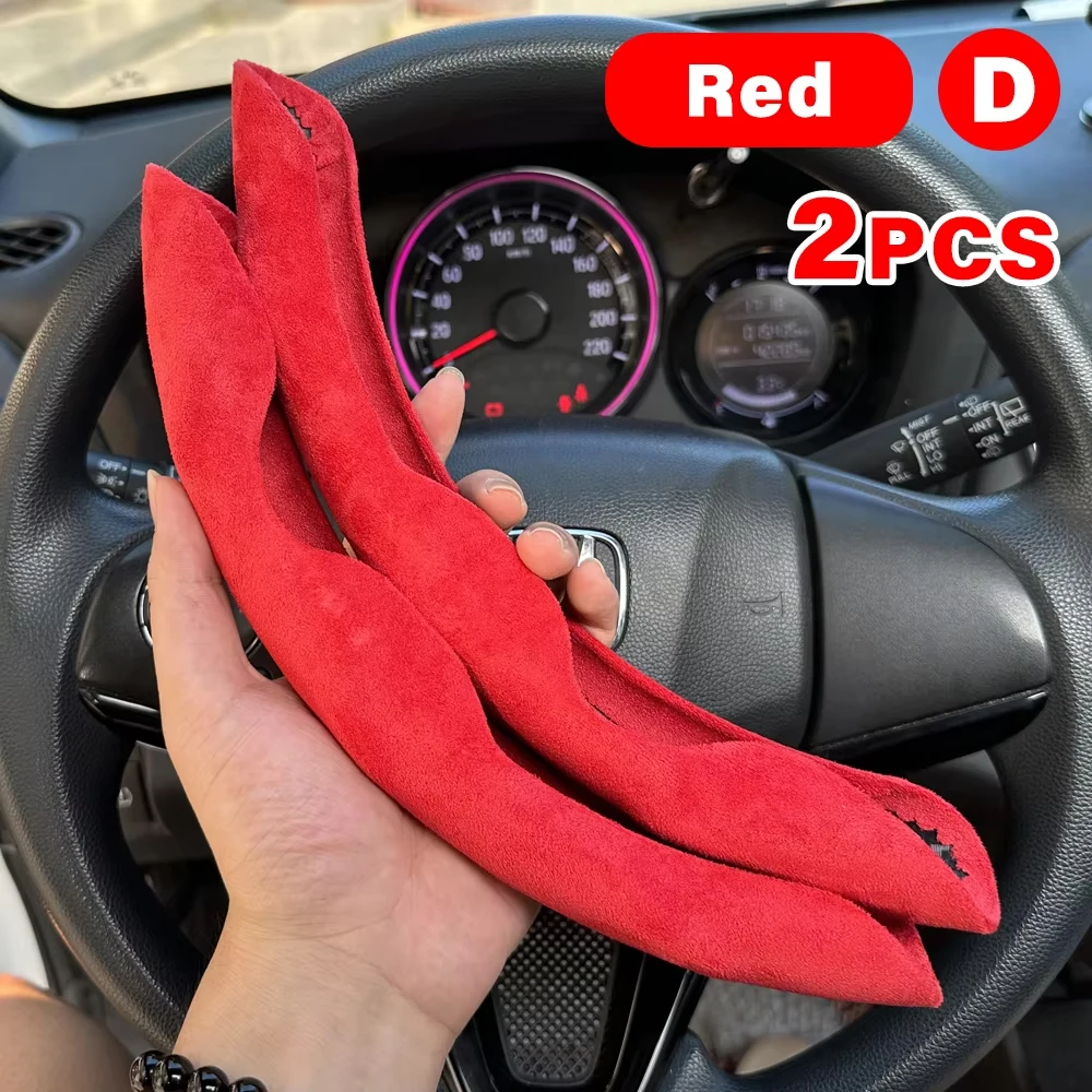 2PCS Auto Lenkrad Abdeckung Für Mercedes Benz W205 W206 W211 W212 W213 W214 C E 212 Leder Carbon faser Textur Zubehör – Detail 3