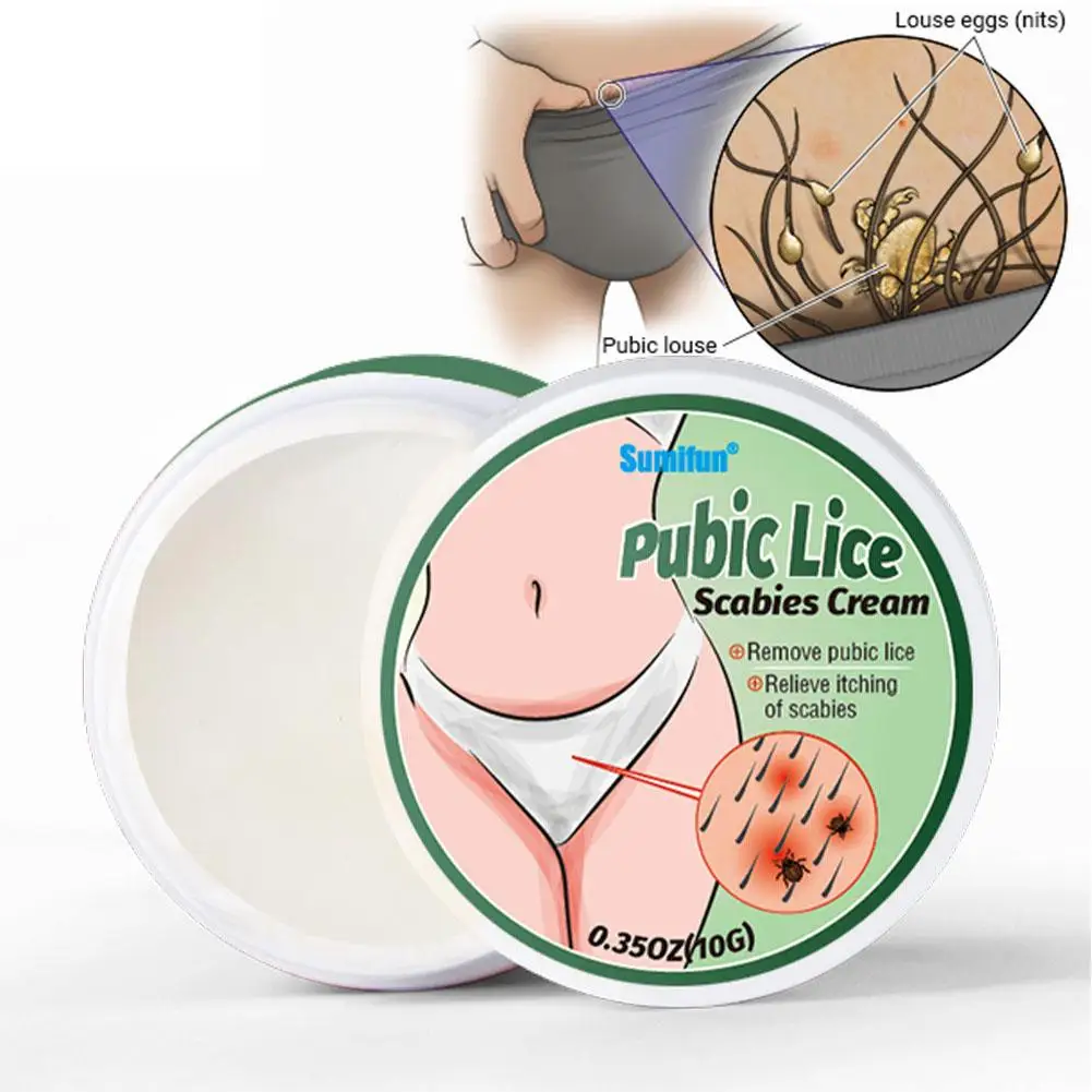 1PCS Pubic Lice Scabies Cream