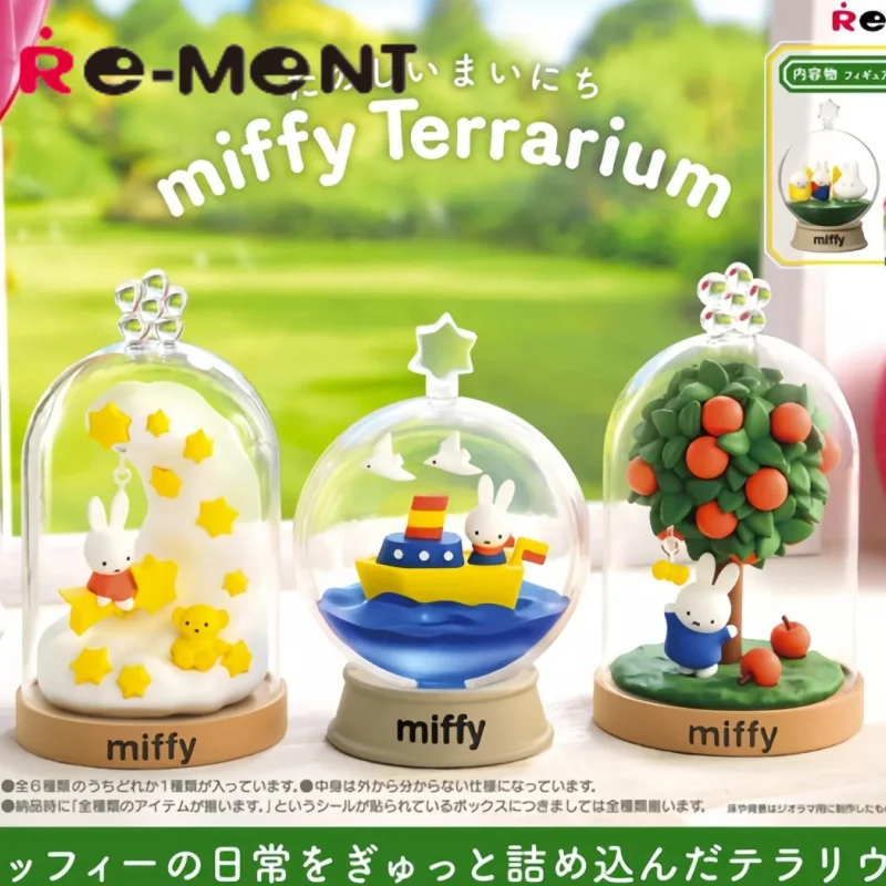 

Genuine Re-Ment Miffy Terrarium Blind Box Miniature Daily Fun Scene Collectible Figure Desktop Decor Miffy Toy Collectors Gift
