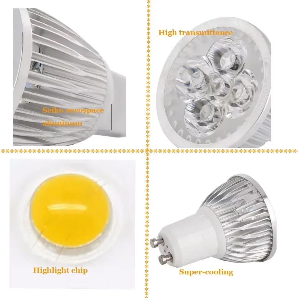 Super Bright GU10 LED Bulb Spot Light 9W 12W 15W 110V LED Spotlights Warm Natural Cool White GU10 LED Lamp For Home Decor