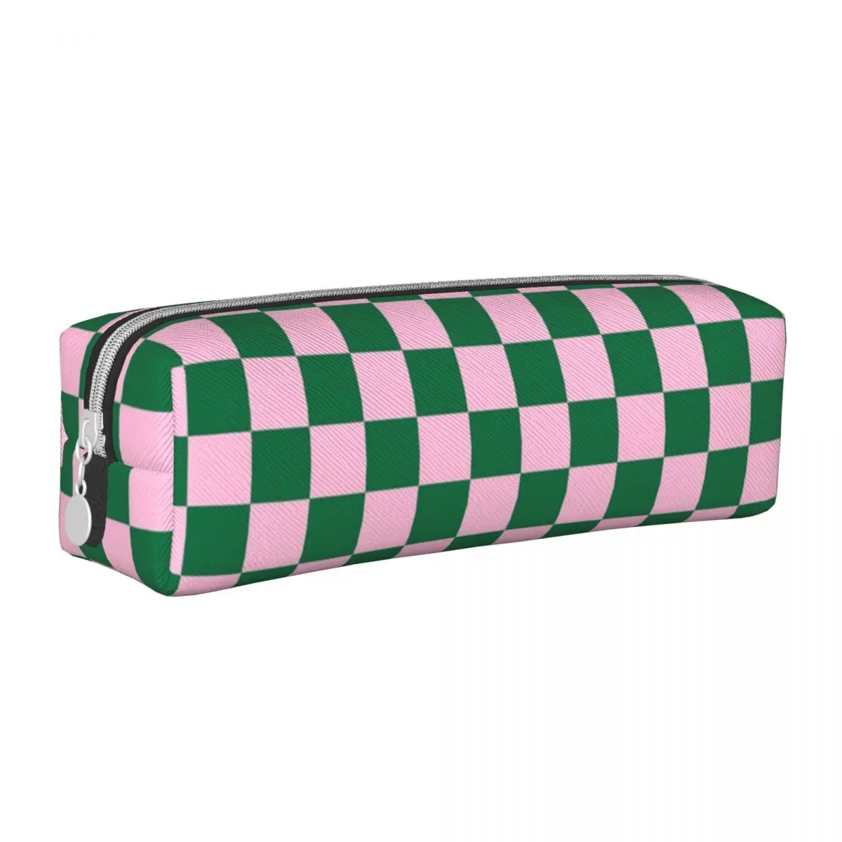 Candy Pink Checkerboard Pencil Case Fashion Checkered Pen Holder Pencil Bags Kids Large Storage Students School Gift Pencil Box