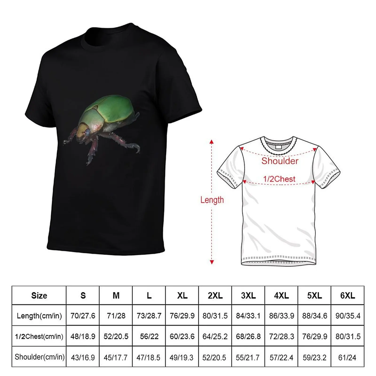 Green Scarab Big Black T-Shirt custom shirt plus size tops men workout shirt