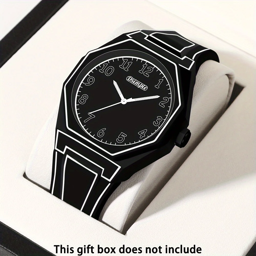 Preppy Style Quartz Wrist Watch - Round Dial, Electronic Drive, Silicone Strap, Unisex