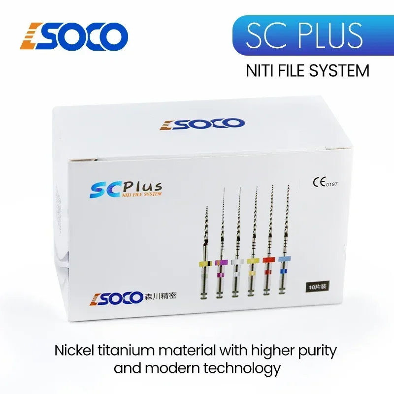 COXO SOCO PLUS 5 kotak bundel alat kedokteran gigi kikir putar endodontik canggih dengan kekuatan pemotongan & ketahanan lelah Superior