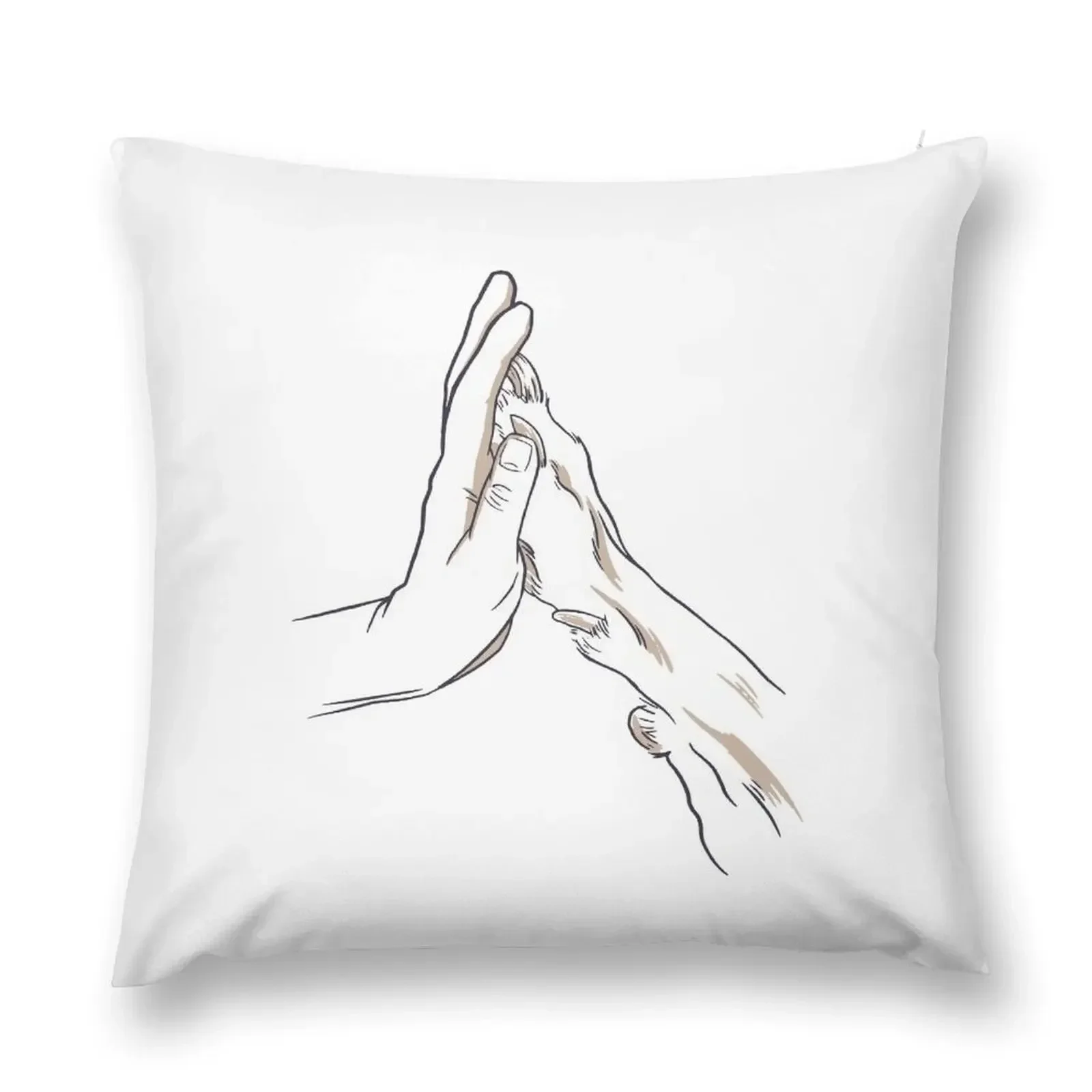 

Hand, paw, dog love Throw Pillow Pillowcases Throw Pillow pillow