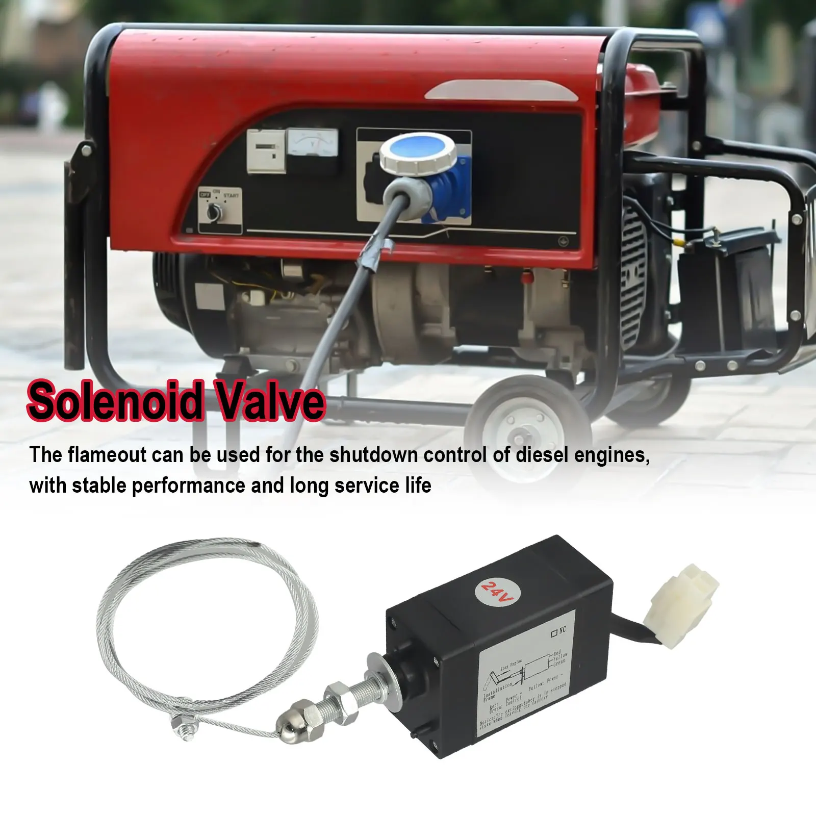 

Flameout Device Open Stop Controller Built-in Protection Switch Compact Design High-strength Steel Wire For Diesel Engine