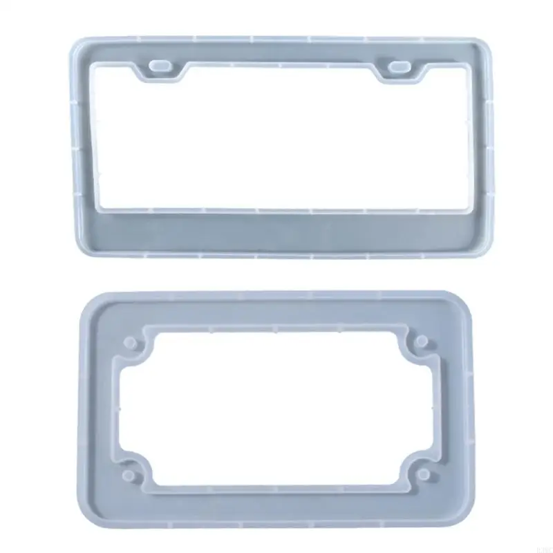 R3MC License Plate Frame Epoxy Resin Mold Car License Plate Protective Cover Silicone Mould DIY Crafts Casting Tools