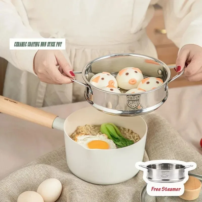 Ceramic Pot Complementary Food Multi-function Frying and Boiling Baby Milk Kitchen Chafing Dish Bibimbap Clay Pot for Cooking