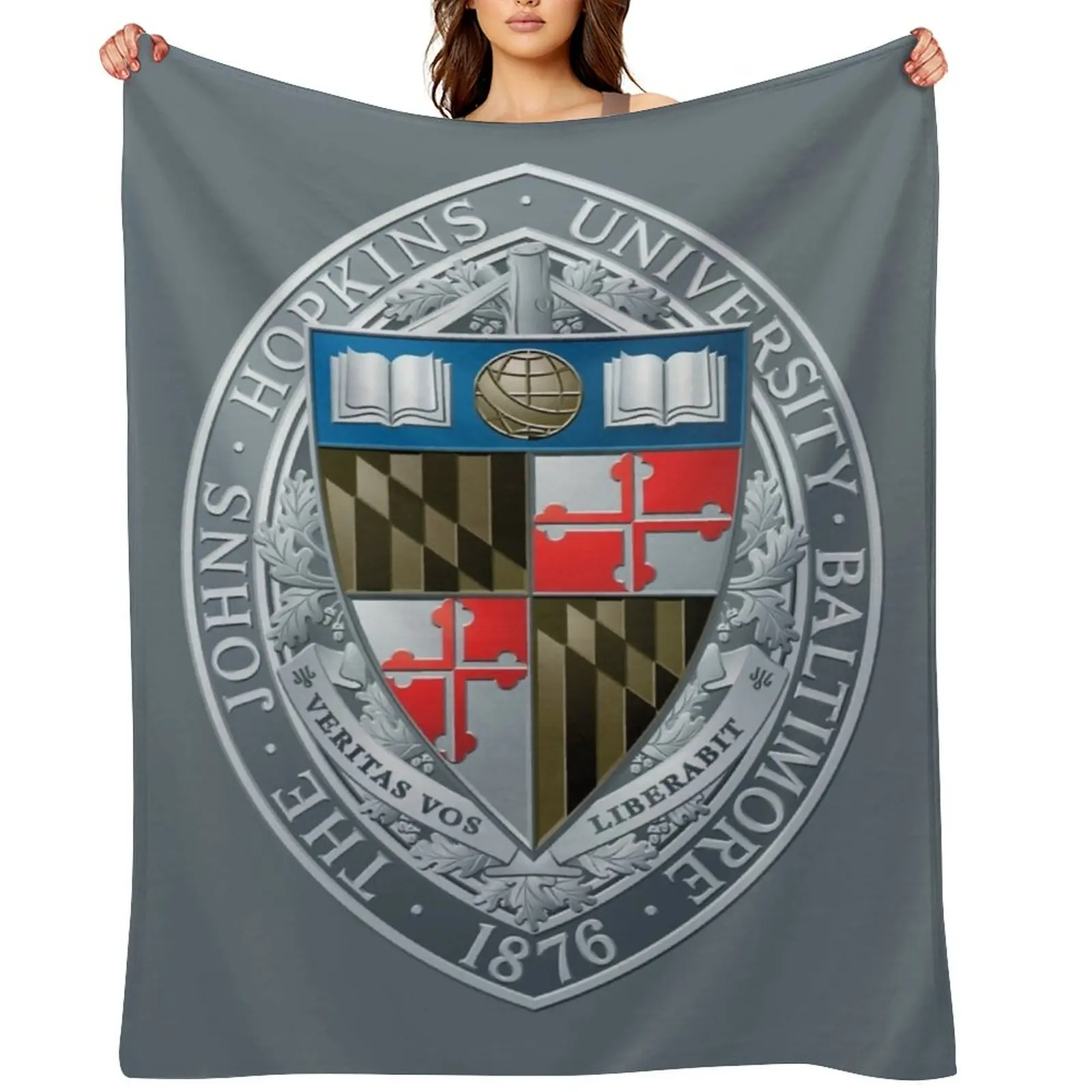 

Johns Hopkins University icon Throw Blanket For Decorative Sofa warm winter Single Blankets For Bed Blankets