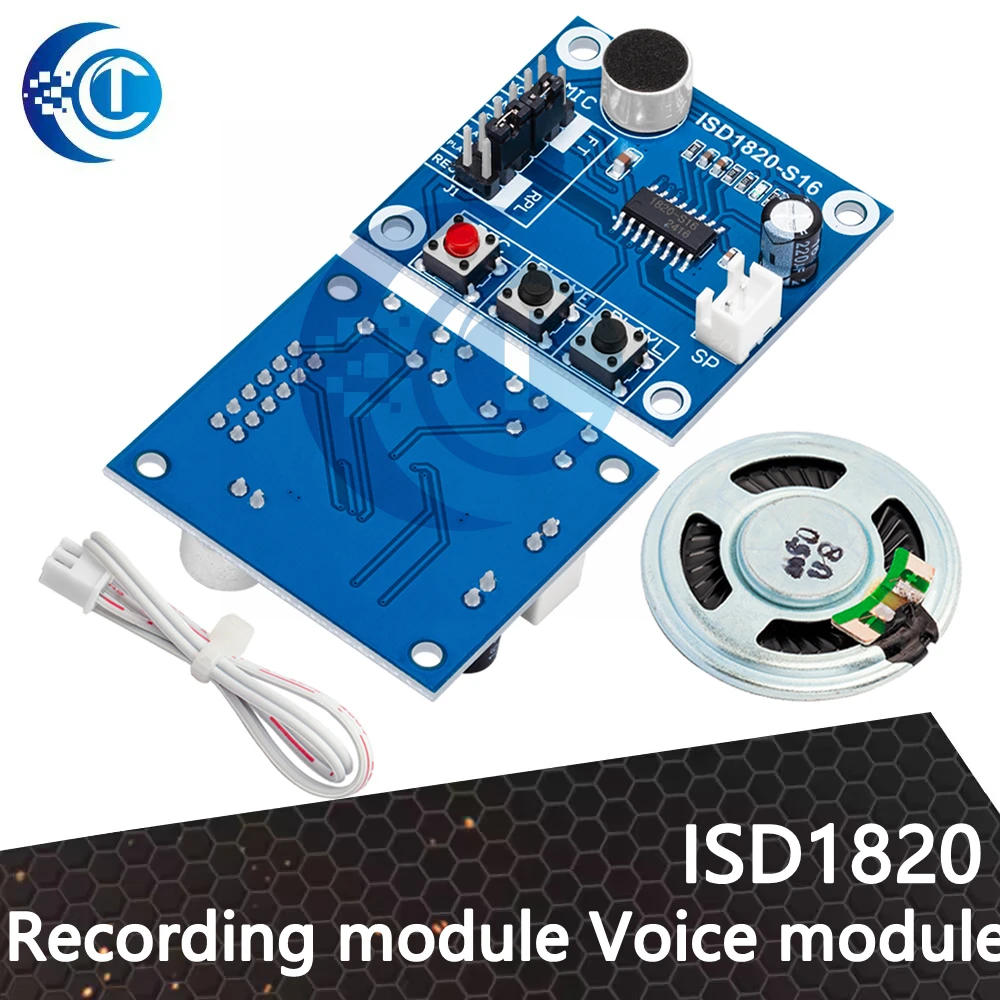 ISD1820 recording module voice module the voice board telediphone module board with Microphones + Loudspeaker