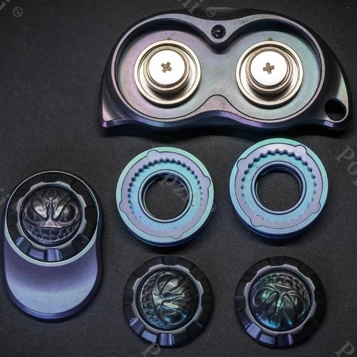 TKEDC Mini Pea Pod Mechanical Push Slider Rotation Fidget Sliders Fidgeting toys Office Stress Relief Gadgets Anxiety Toys