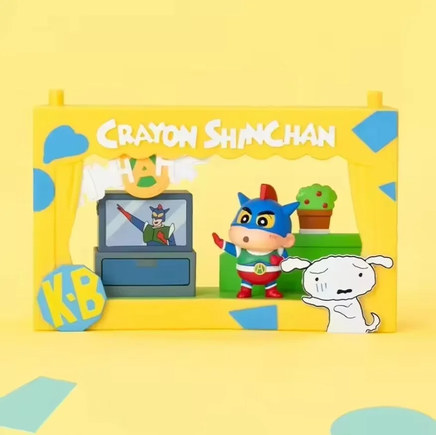 POP MART Crayon Shinchan Life Theatre Series Blind Box Mystery Box Guess Bag Toys Doll Cute Anime Figure Desktop Ornaments Colle