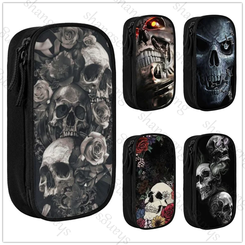 

Evil Hands Skull Pen Bag Large Capacity Pencil Case Multifunctional Stationery Storage Bag Student School Supplies
