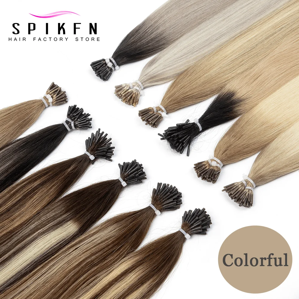 شقراء براون I تلميح وصلات شعر طبيعي حقيقي الإنسان الانصهار الشعر قليلا رقيقة الكيراتين الشعر 14-20 بوصة 30 جرام لا خواتم لسيدة #2