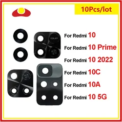 10Pcs For Xiaomi Redmi 10 Prime 2022 10C 10A 10Prime 5G Rear Back Camera Glass Lens Cover with Adhensive Parts