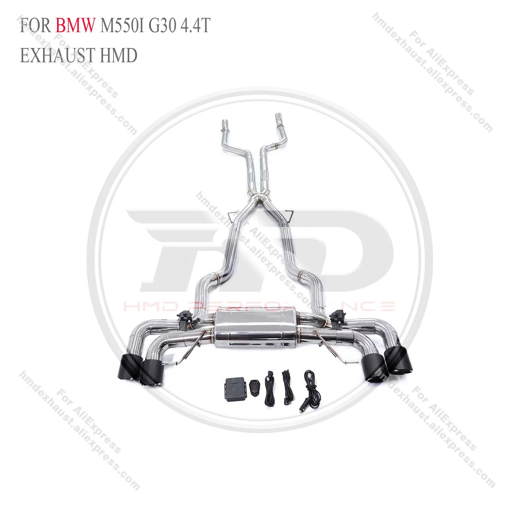 

Stainless stee Catback for BMW M550i G30 4.4T With Valve HMD Exhaust System Performance Quality certification