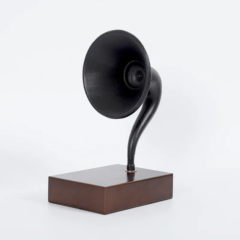 Modern Music Theme Simulation Vertical Vinyl Record Player Retro Gramophone Model Room Sales Office Study Decoration
