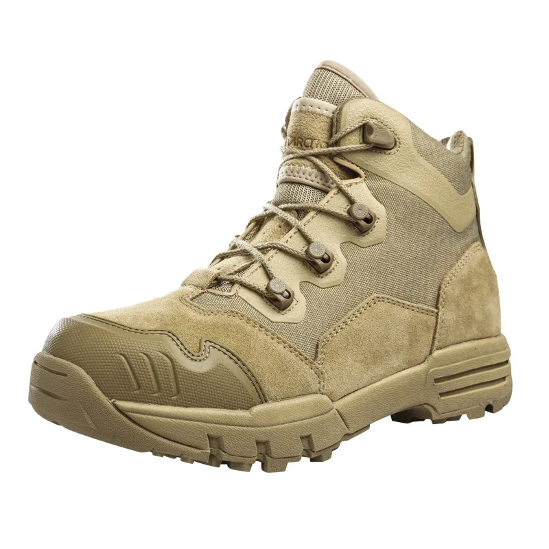 

Man Outdoor Hiking Shoes Non-slip Breathable Boots Mid-top Boots Wear-resistant Waterproof Desert Climbing Shoes