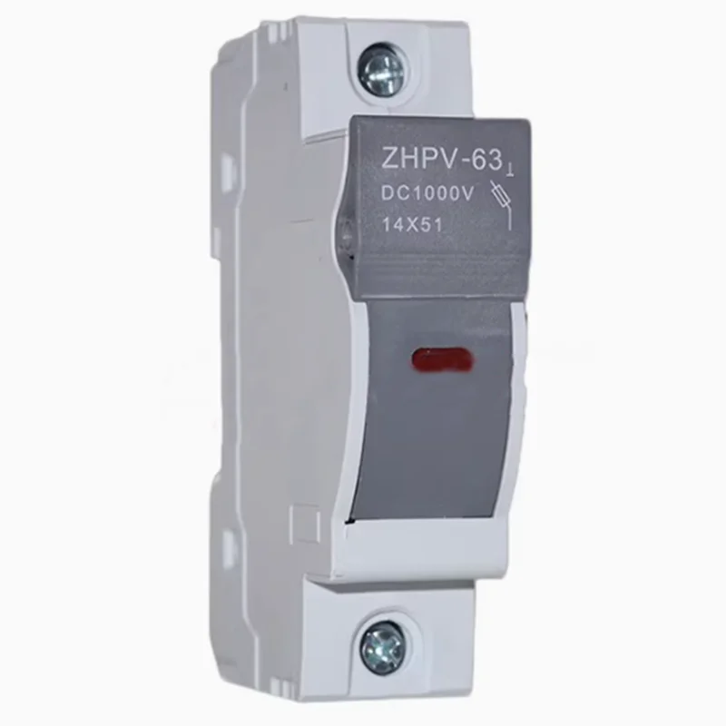 2P RT18-63 ZHPV-63X High Breaking Capacity Ceramic Photovoltaic DC Fuse 1000V DC Combiner Box Fuse Tube Indicator Light IEC