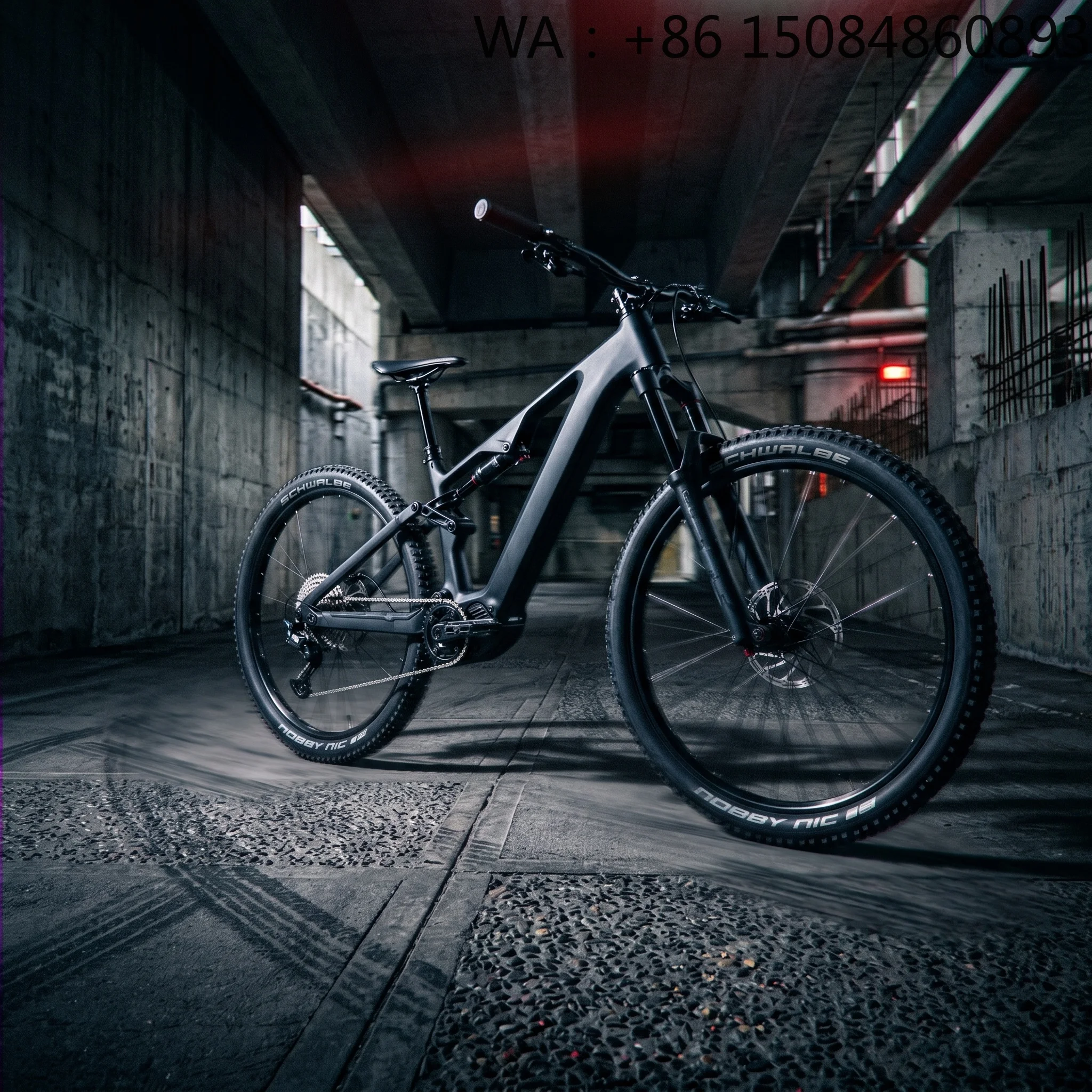 29er E-Bike Frame, Carbon Fiber Material, Full Suspension, Mid Drive Motor Lightweight Electric MTB Accessory