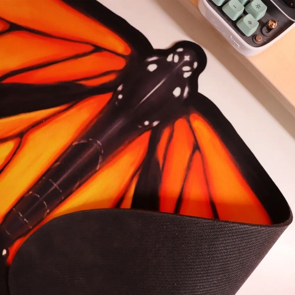 Decoration Butterfly Shape Butterfly Deskmat Wear-resistant Anti Slip Laptop Desk Mat Desk Protector Office