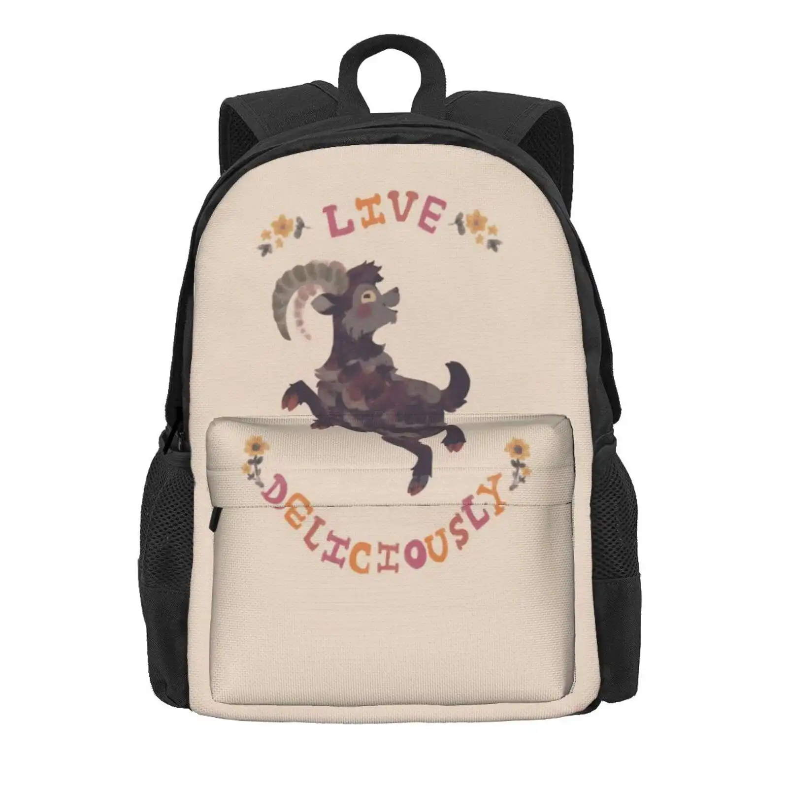 Live Deliciously Hot Sale Schoolbag Backpack Fashion Bags The Witch Black Phillip Horror Witches Halloween Goat Fall Autumn