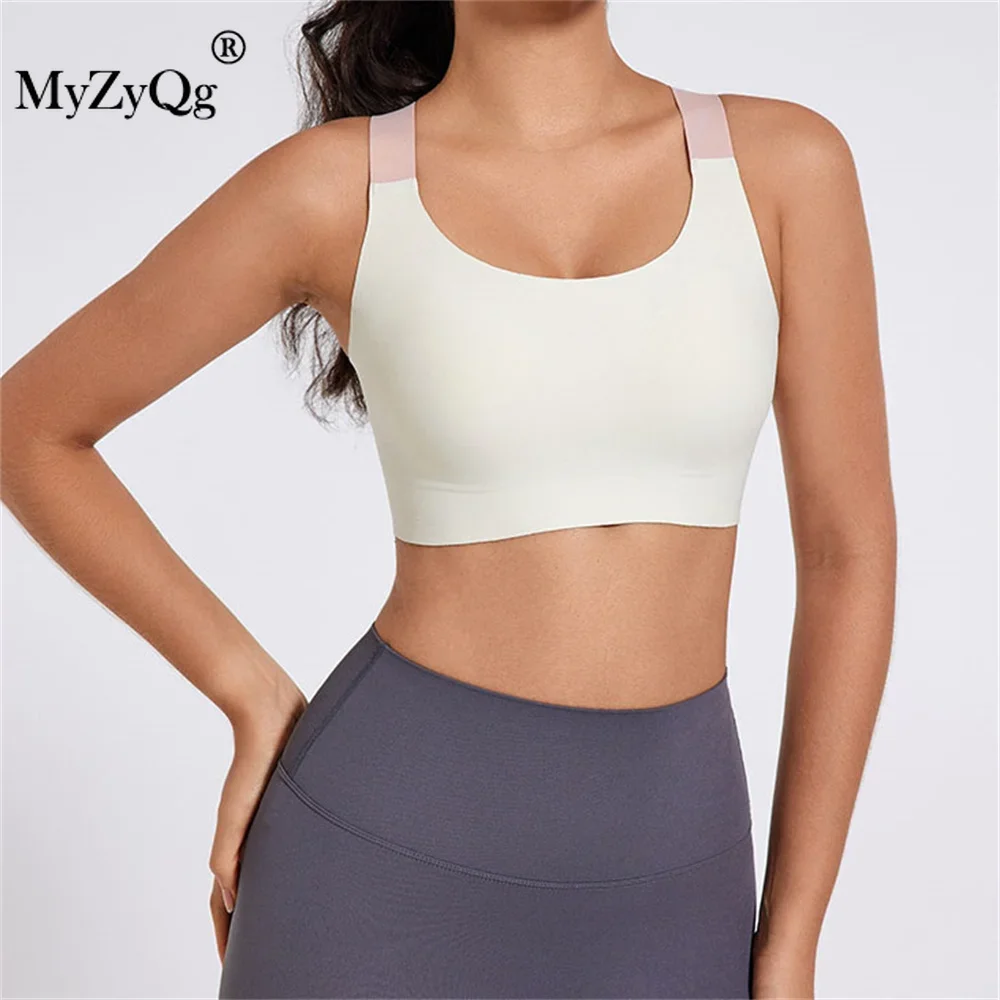 MyZyQg Women U Neck Color Collision Nude One Piece Sports Underwear Fitted Jelly Dot Gym Top Slim Fit Outwear Yoga Clothing