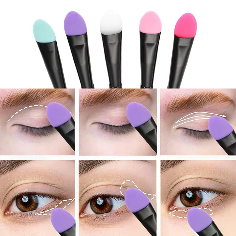 Soft Silicone Eyeshadow Brush Makeup Brush Professional Facial Cosmetic Tools For Women Lipstick Brush Lip Stick Applicator