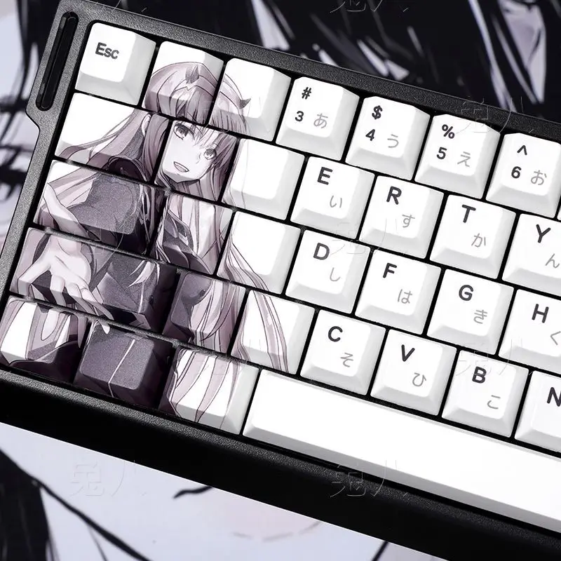 

140 Keys DragonLady Keycaps Chreey Top Engraved Transparent Key Cap PBT Material Five-Sided Sublimation Mechanical Keyboard Caps