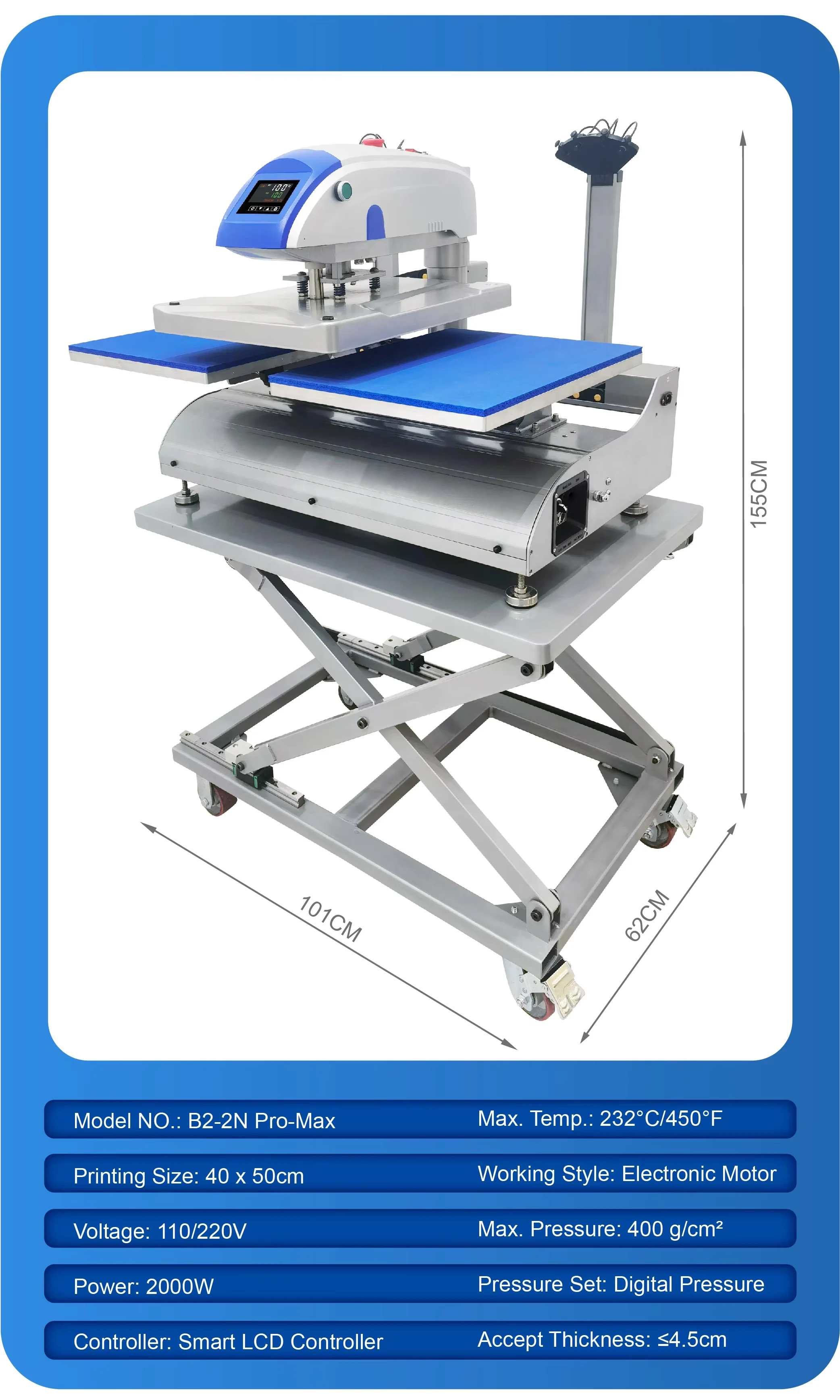 New Style Electric Automatic Large Format Dual Station T Shirt Sublimation Transfer Printing Heat Press Machine