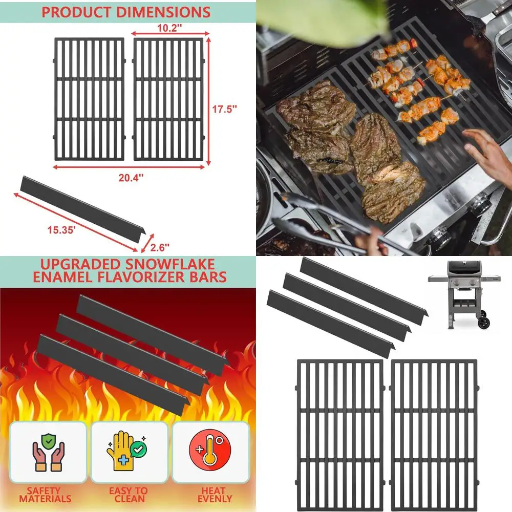 

Weber GS4 Spirit I/II 200 Series BBQ Grill Replacement Grates & Flavorizer Bars