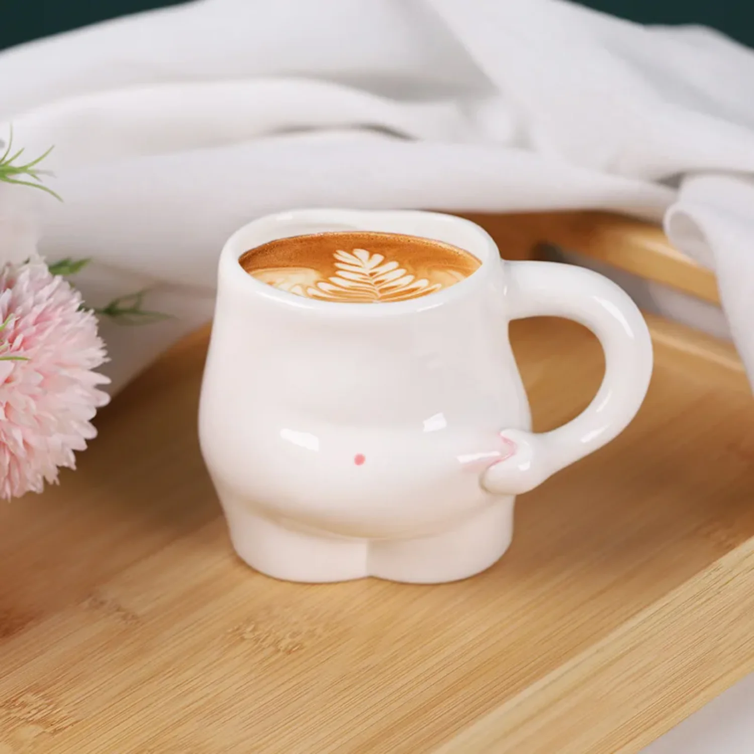 Hot Selling Cute Pinching Belly Cup Ceramic Milk Coffee Cup Funny Water Cup Niche Design Mug Cat cup Rock tumbler Acotar Axolotl