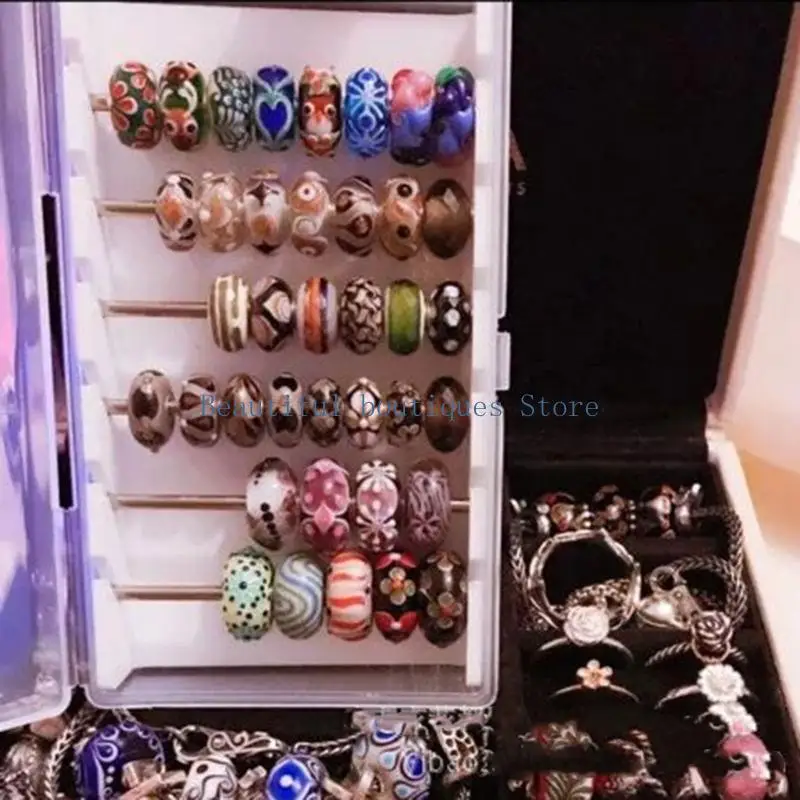 

U4LF Мути-функциональный прозрачный браслет-органайзер с бусинами и подставкой-подносом с крышкой