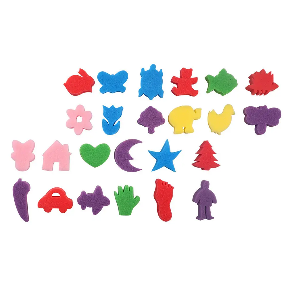 

Набор из 48 губчатых штампов для детского творчества: легкие губчатые блоки для рисования, граффити и поделок