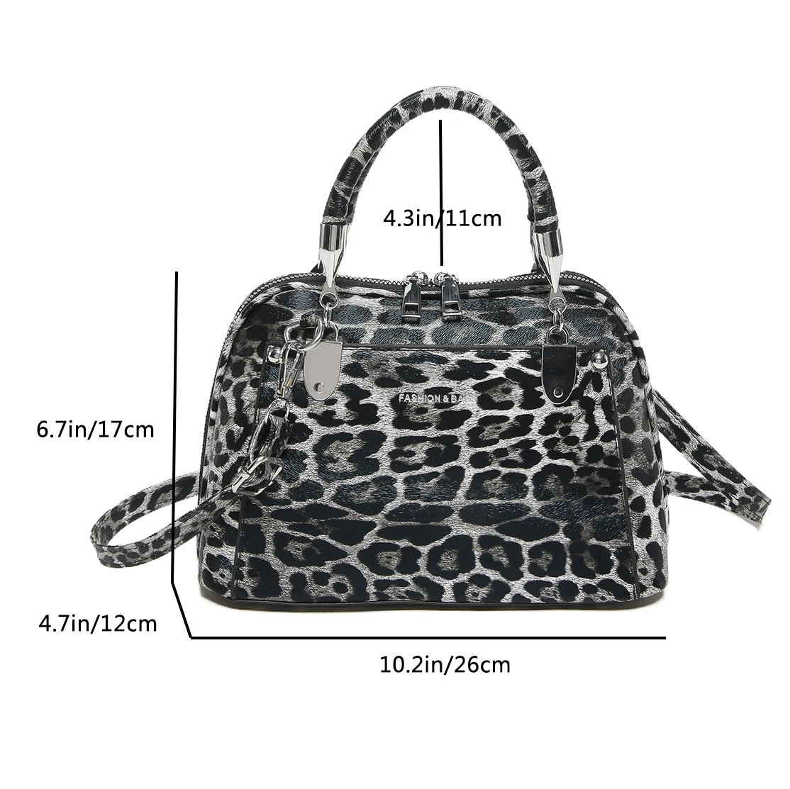 Brand Classic Handbag Shell Bag For Women Vintage Leopard Pu Leather Crossbody Shoulder Bag Female Day Clutch Small Phone Bag