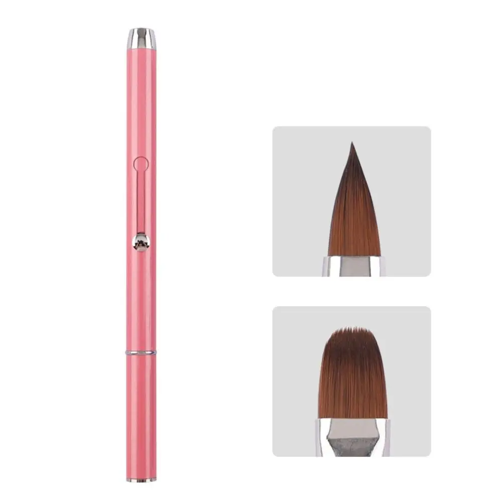 Retractable Double-headed Lip Brush Single Portable Lipstick Brush Multifunction Metal Handle Lip Liner Brush Women